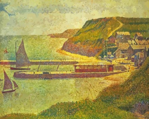 Harbour At Port En Bessin At High Tide By Georges Seurat Paint By Numbers