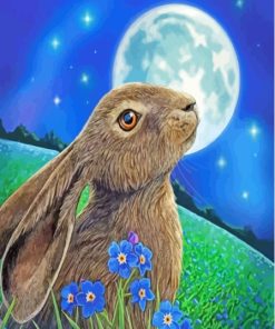 Hare Moon Gazing Paint By Numbers