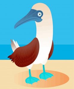 Illustration Blue Footed Boobie Paint By Numbers