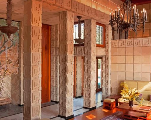 Inside The Ennis House Paint By Numbers