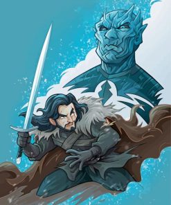 Jon Snow And Night King Art Paint By Numbers