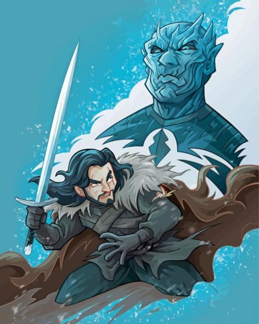 Jon Snow And Night King Art Paint By Numbers