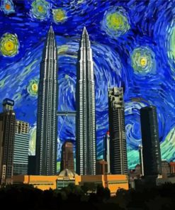 Kuala Lumpur Starry Night Paint By Numbers