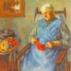 Lady Knitting Paint By Numbers