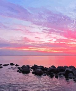 Lake Winnipeg Sunset Paint By Numbers