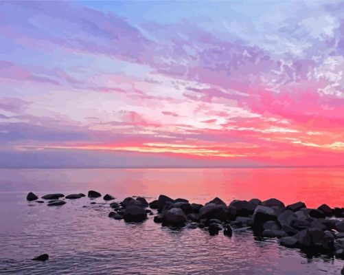 Lake Winnipeg Sunset Paint By Numbers