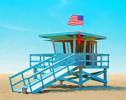 Lifeguard Stand Paint By Numbers