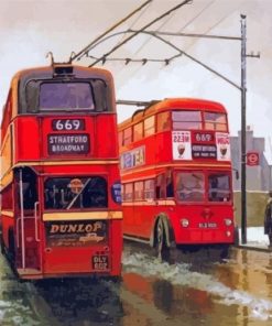 London Trolleybus Paint By Numbers