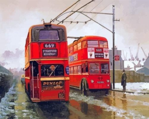 London Trolleybus Paint By Numbers