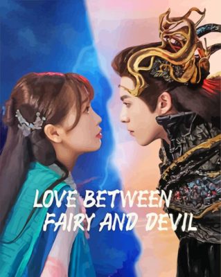 Love Between Fairy And Devil Poster Paint By Numbers