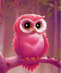 Magical Pink Owl Paint By Numbers