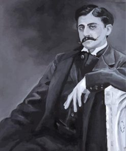 Marcel Proust Black And White Paint By Numbers