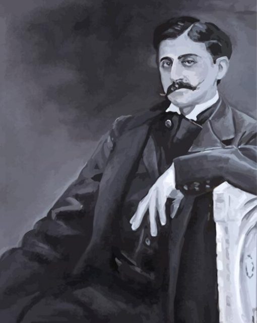 Marcel Proust Black And White Paint By Numbers
