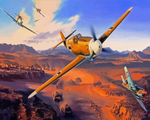 Military WW2 Aeroplanes Paint By Numbers