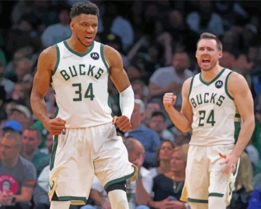 Milwaukee Bucks Team Players Paint By Numbers