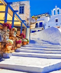 Naxos Island Streets Paint By Numbers