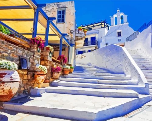 Naxos Island Streets Paint By Numbers