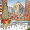 New York Christmas Ice Skate Paint By Numbers