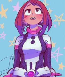 Ochako Uraraka Character Art Paint By Numbers