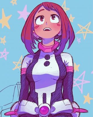 Ochako Uraraka Character Art Paint By Numbers