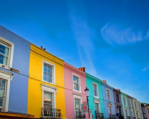 Portobello Road Colorful Buildings Paint By Numbers