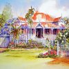 Queenslander House Art Paint By Numbers