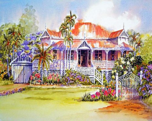 Queenslander House Art Paint By Numbers