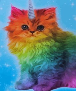 Rainbow Kitten Paint By Numbers