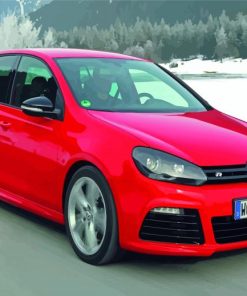 Red Volkswagen Car Paint By Numbers