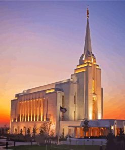 Rexburg Idaho Temple Paint By Numbers