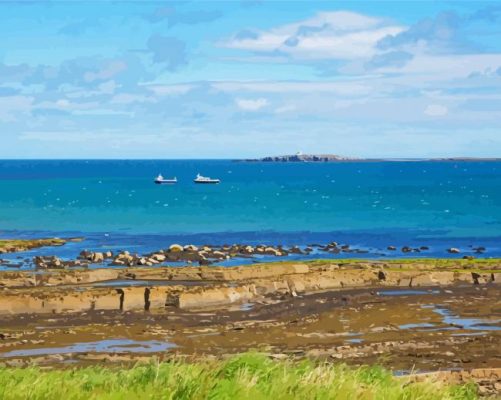 Seahouses Beach Paint By Numbers