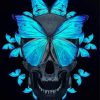 Skull With Butterflies Paint By Numbers