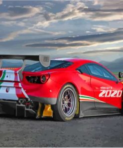 Sport Car Ferrari 488 GT3 Paint By Numbers