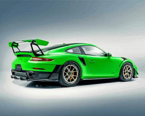 Sport Car Green Porsche Gtr2 Paint By Numbers