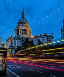 St Pauls Cathedral At Night Paint By Numbers