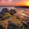 Sunset At Three Cliffs Bay Paint By Numbers