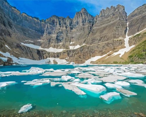 The Iceberg Lake Paint By Numbers