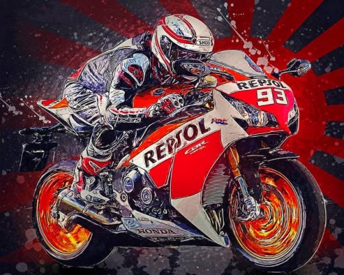 The Repsol Honda Racing Paint By Numbers