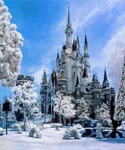 Tokyo Disney Winter Snow Paint By Numbers