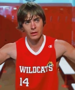 Troy Bolton Movie Character Paint By Numbers