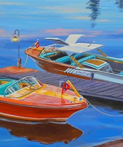 Two Vintage Boats Paint By Numbers