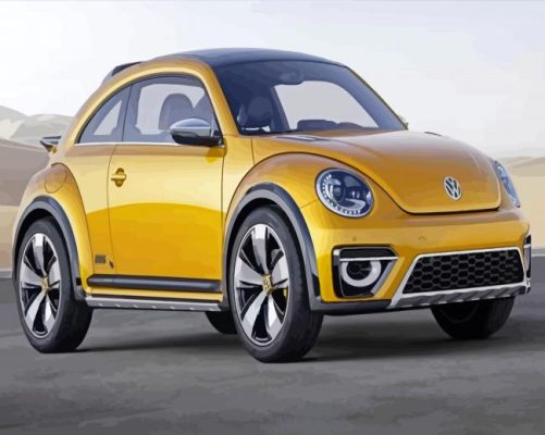 VW Beetle GSR Car Paint By Numbers