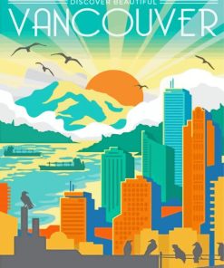 Vancouver Illustrate Poster Paint By Numbers