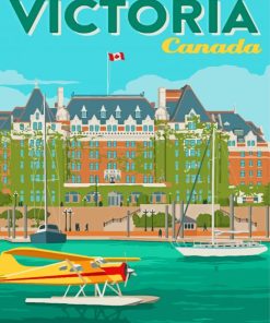 Victoria Island Canada Poster Paint By Numbers