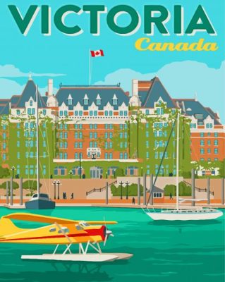 Victoria Island Canada Poster Paint By Numbers