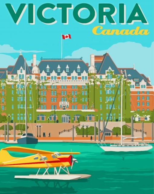 Victoria Island Canada Poster Paint By Numbers