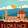 Vintage Florence Poster Paint By Numbers