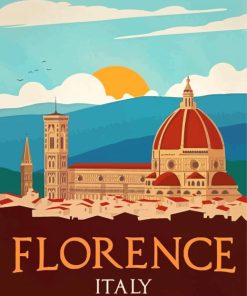 Vintage Florence Poster Paint By Numbers