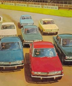 Vintage Rover P6 Cars Paint By Numbers