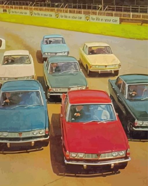 Vintage Rover P6 Cars Paint By Numbers